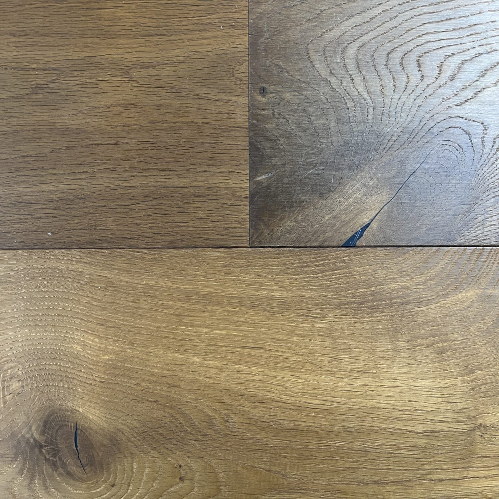 Крупноформатный трехслойный паркет из дуба Lorenz в деревенском стиле