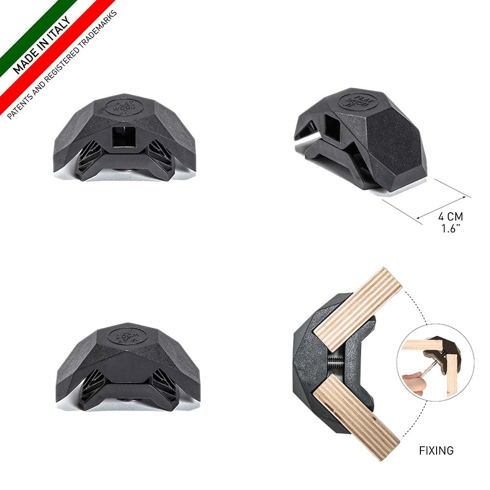 მაერთი 90 გრადუსი (4 ცალი) შავი