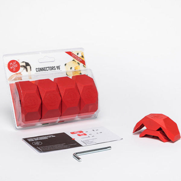 მაერთი 90 გრადუსი (4 ცალი) წითელი