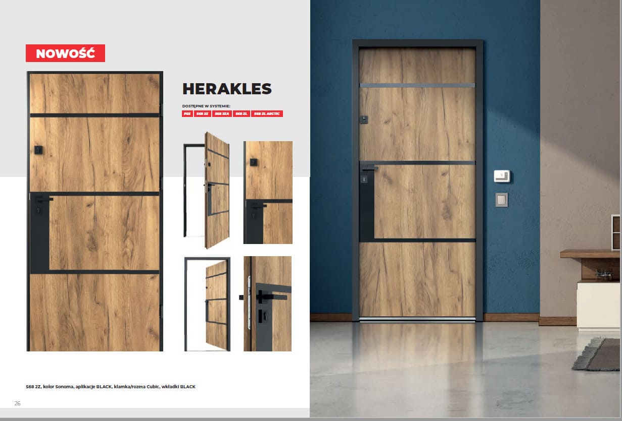 რკინის კარი Herakles P55 დათბუნებით