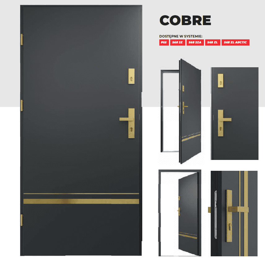 Железная дверь с теплоизоляцией Cobre P55